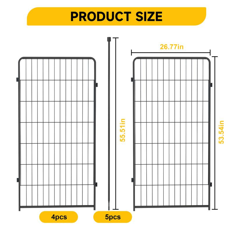 Anyask 24-50 Inch 4-16 Panels Dog Playpen, Foldable Metal Exercise Puppy Playpen, Patented Corral Para Perros, Garden Fence for Yard Landscape Patio Outdoor Decor RV Camping
