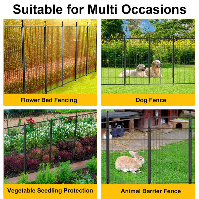 Anyask 24-50 Inch 4-16 Panels Dog Playpen, Foldable Metal Exercise Puppy Playpen, Patented Corral Para Perros, Garden Fence for Yard Landscape Patio Outdoor Decor RV Camping
